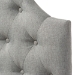 Baxton Studio Morris Modern and Contemporary Grey Fabric Upholstered Button-Tufted Scalloped Twin Size Headboard - BSOBBT6496-Grey-Twin HB