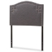 Baxton Studio Aubrey Modern and Contemporary Dark Grey Fabric Upholstered Twin Size Headboard - BSOBBT6563-Dark Grey-Twin HB