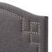 Baxton Studio Aubrey Modern and Contemporary Dark Grey Fabric Upholstered Twin Size Headboard - BSOBBT6563-Dark Grey-Twin HB