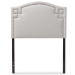 Baxton Studio Aubrey Modern and Contemporary Greyish Beige Fabric Upholstered Twin Size Headboard
