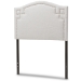 Baxton Studio Aubrey Modern and Contemporary Greyish Beige Fabric Upholstered Twin Size Headboard - BSOBBT6563-Greyish Beige-Twin HB