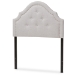 Baxton Studio Cora Modern and Contemporary Greyish Beige Fabric Upholstered Twin Size Headboard - BSOBBT6564-Greyish Beige-Twin HB
