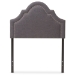 Baxton Studio Rita Modern and Contemporary Dark Grey Fabric Upholstered Twin Size Headboard