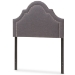 Baxton Studio Rita Modern and Contemporary Dark Grey Fabric Upholstered Twin Size Headboard - BSOBBT6567-Dark Grey-Twin HB