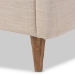 Baxton Studio Hannah Mid-Century Modern Beige Linen Queen Size Platform Bed - BSOBBT6570-Beige-Queen