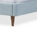 Baxton Studio Hannah Mid-Century Modern Sky Blue Fabric Queen Size Platform Bed - BSOBBT6570-Light Blue-Queen