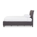 Baxton Studio Lea Modern and Contemporary Dark Grey Fabric Queen Size Storage Platform Bed - BSOBBT6572-Dark Grey-Queen-Storage Bed