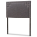 Baxton Studio Geneva Modern and Contemporary Dark Grey Fabric Upholstered Twin Size Headboard - BSOBBT6575-Dark Grey-Twin HB