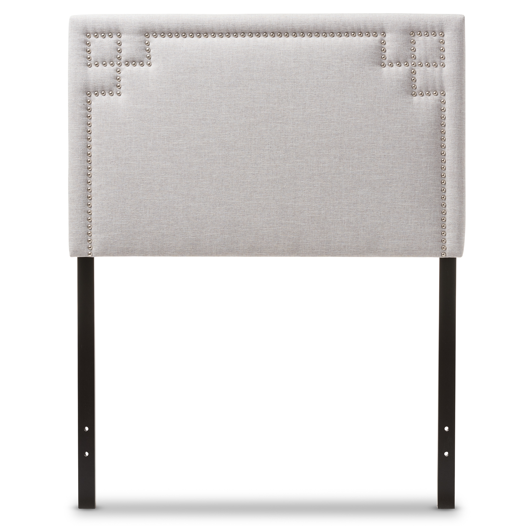 Baxton Studio Geneva Modern and Contemporary Greyish Beige Fabric Upholstered Twin Size Headboard