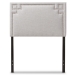 Baxton Studio Geneva Modern and Contemporary Greyish Beige Fabric Upholstered Twin Size Headboard
