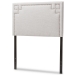 Baxton Studio Geneva Modern and Contemporary Greyish Beige Fabric Upholstered Twin Size Headboard - BSOBBT6575-Greyish Beige-Twin HB