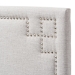 Baxton Studio Geneva Modern and Contemporary Greyish Beige Fabric Upholstered Twin Size Headboard - BSOBBT6575-Greyish Beige-Twin HB