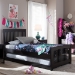 Baxton Studio Hevea Twin Size Dark Brown Solid Wood Platform Bed with Guest Trundle Bed - BSOBed3-Twin-Wenge