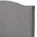Baxton Studio Benjamin Modern and Contemporary Grey Fabric Upholstered Twin Size Arched Bed with Nail Heads - BSOBenjamin-Twin-Grey