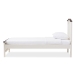 Baxton Studio Harry Classic Butter Milk and Walnut Finishing Twin Size Platform Bed - BSOSB344-Twin-Butter Milk/Walnut