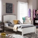 Baxton Studio Harry Classic Butter Milk and Walnut Finishing Twin Size Platform Bed - BSOSB344-Twin-Butter Milk/Walnut