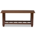 Baxton Studio Larissa Modern Classic Mission Style Cherry Finished Brown Wood Living Room Occasional Coffee Table