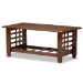 Baxton Studio Larissa Modern Classic Mission Style Cherry Finished Brown Wood Living Room Occasional Coffee Table - BSOSW5218-Cherry-TS2-CT