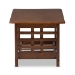 Baxton Studio Larissa Modern Classic Mission Style Cherry Finished Brown Wood Living Room Occasional Coffee Table - BSOSW5218-Cherry-TS2-CT