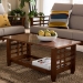 Baxton Studio Larissa Modern Classic Mission Style Cherry Finished Brown Wood Living Room Occasional Coffee Table - BSOSW5218-Cherry-TS2-CT