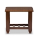Baxton Studio Larissa Modern Classic Mission Style Cherry Finished Brown Wood Living Room Occasional End Table