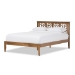 Baxton Studio Trina Contemporary Tree Branch Inspired Polyresin and Walnut Wood King Size Platform Bed