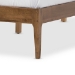 Baxton Studio Bentley Mid-Century Modern Walnut Finishing Solid Wood Queen Size Bed Frame - BSOSW8021-Walnut-M17-Queen