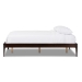 Baxton Studio Bentley Mid-Century Modern Cappuccino Finishing Solid Wood Queen Size Bed Frame - BSOSW8021-Cappuccino-A43-Queen