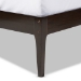 Baxton Studio Bentley Mid-Century Modern Cappuccino Finishing Solid Wood Queen Size Bed Frame - BSOSW8021-Cappuccino-A43-Queen