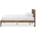 Baxton Studio Loafey Mid-Century Modern Solid Walnut Wood Window-Pane Style Queen Size Platform Bed - BSOSW8028-Walnut-M17-Queen