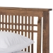 Baxton Studio Loafey Mid-Century Modern Solid Walnut Wood Window-Pane Style Queen Size Platform Bed - BSOSW8028-Walnut-M17-Queen