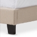 Baxton Studio Paris Modern and Contemporary Beige Linen Upholstered Twin Size Tufting Bed - BSOWA1212-Twin-Beige