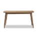 Baxton Studio Edna Mid-Century Modern French "Oak" Light Brown Finishing Wood Dining Table - BSOFlora-French Oak-DT