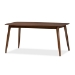 Baxton Studio Flora Mid-Century Modern "Oak" Medium Brown Finishing Wood Dining Table
