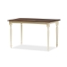 Baxton Studio Napoleon French Country Cottage Buttermilk and "Cherry" Brown Finishing Wood Dining Table