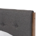 Baxton Studio Leyton Mid-Century Modern Grey Fabric Upholstered King Size Platform Bed - BSOSW8013-Grey-King