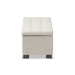 Baxton Studio Roanoke Modern and Contemporary Beige Fabric Upholstered Grid-Tufting Storage Ottoman Bench - BSOBBT3101-OTTO-Beige-H1217-3