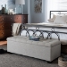 Baxton Studio Roanoke Modern and Contemporary Beige Fabric Upholstered Grid-Tufting Storage Ottoman Bench - BSOBBT3101-OTTO-Beige-H1217-3