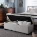 Baxton Studio Roanoke Modern and Contemporary Beige Fabric Upholstered Grid-Tufting Storage Ottoman Bench - BSOBBT3101-OTTO-Beige-H1217-3