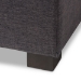 Baxton Studio Roanoke Modern and Contemporary Dark Grey Fabric Upholstered Grid-Tufting Storage Ottoman Bench - BSOBBT3101-OTTO-Dark Grey-H1217-20