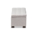 Baxton Studio Roanoke Modern and Contemporary Grayish Beige Fabric Upholstered Grid-Tufting Storage Ottoman Bench - BSOBBT3101-OTTO-Greyish Beige-H1217-14