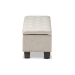 Baxton Studio Hannah Modern and Contemporary Beige Fabric Upholstered Button-Tufting Storage Ottoman Bench - BSOBBT3136-OTTO-Beige-H1217-3