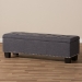 Baxton Studio Hannah Modern and Contemporary Dark Grey Fabric Upholstered Button-Tufting Storage Ottoman Bench - BSOBBT3136-OTTO-Dark Grey-H1217-20