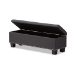 Baxton Studio Hannah Modern and Contemporary Dark Grey Fabric Upholstered Button-Tufting Storage Ottoman Bench - BSOBBT3136-OTTO-Dark Grey-H1217-20