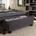 Baxton Studio Hannah Modern and Contemporary Dark Grey Fabric Upholstered Button-Tufting Storage Ottoman Bench - BSOBBT3136-OTTO-Dark Grey-H1217-20