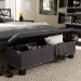 Baxton Studio Hannah Modern and Contemporary Dark Grey Fabric Upholstered Button-Tufting Storage Ottoman Bench - BSOBBT3136-OTTO-Dark Grey-H1217-20