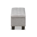 Baxton Studio Hannah Modern and Contemporary Grayish Beige Fabric Upholstered Button-Tufting Storage Ottoman Bench - BSOBBT3136-OTTO-Greyish Beige-H1217-14