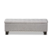 Baxton Studio Hannah Modern and Contemporary Grayish Beige Fabric Upholstered Button-Tufting Storage Ottoman Bench - BSOBBT3136-OTTO-Greyish Beige-H1217-14
