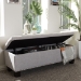 Baxton Studio Hannah Modern and Contemporary Grayish Beige Fabric Upholstered Button-Tufting Storage Ottoman Bench - BSOBBT3136-OTTO-Greyish Beige-H1217-14