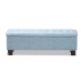 Baxton Studio Hannah Modern and Contemporary Light Blue Fabric Upholstered Button-Tufting Storage Ottoman Bench - BSOBBT3136-OTTO-Light Blue-H1217-21